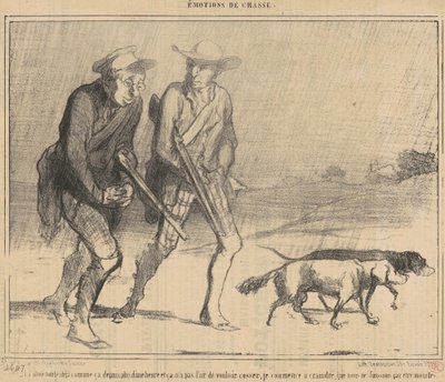 こんな雨がずっと降っています… 作： Honoré Daumier