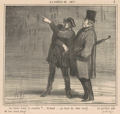 彗星が見えますか？ ... あそこで ... 作： Honoré Daumier