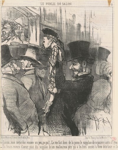 もう一度見させてください... お父さん！ 作： Honoré Daumier