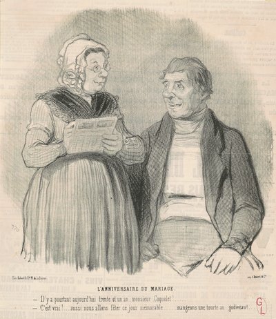 結婚記念日 作： Honoré Daumier