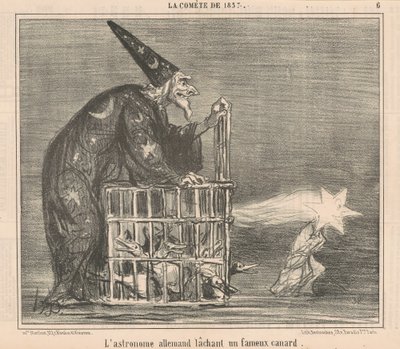 ドイツの天文学者がアヒルを解放 作： Honoré Daumier