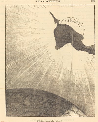 日食は皆既日食になるのでしょうか? 作： Honoré Daumier