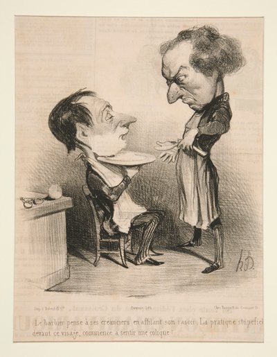 理髪師は債権者のことを考える 作： Honoré Daumier