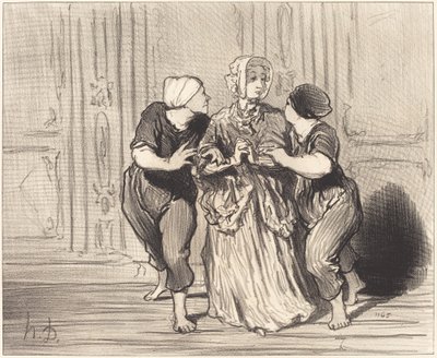 スイミングスクールのフェアセックス 作： Honoré Daumier