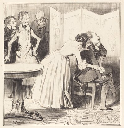 シュヴァリエ・デ・アドレは恋人です... 作： Honoré Daumier