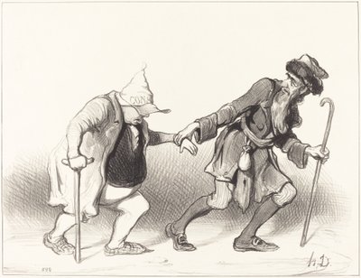 立憲主義者と流浪のユダヤ人 作： Honoré Daumier