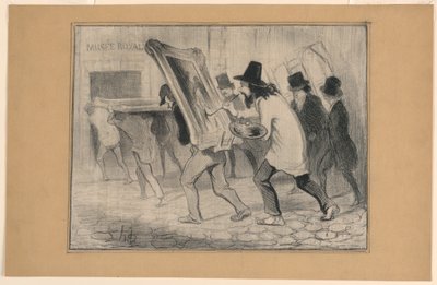 チャリヴァリからの絵画のレセプションの最終日 作： Honoré Daumier