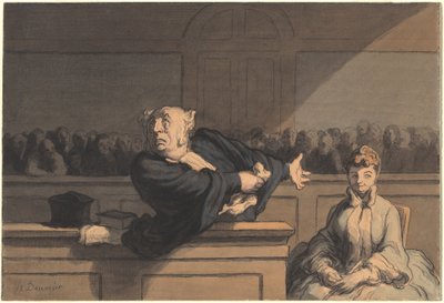 The Defender (弁護側の弁護士) 作： Honoré Daumier