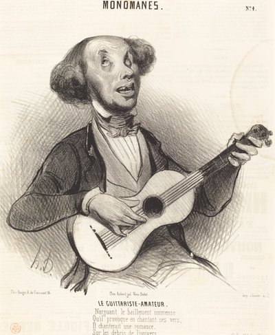 ギタリスト・アマチュア 作： Honoré Daumier