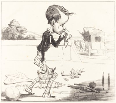 若いエスタンテリンはクラスに戻らなければなりません！ 作： Honoré Daumier