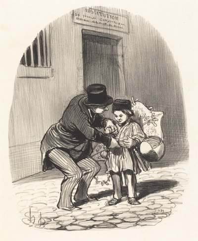 一日の外出 作： Honoré Daumier