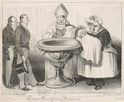 ル・プティ・ティエール、洗礼を受けた教義 作： Honoré Daumier