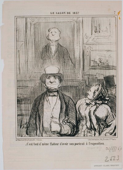1857年のサロン-コメント、このセラーで… 作： Honoré Daumier