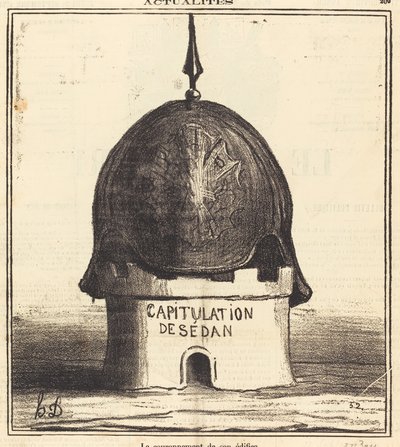 彼の建物のクラウニング 作： Honoré Daumier