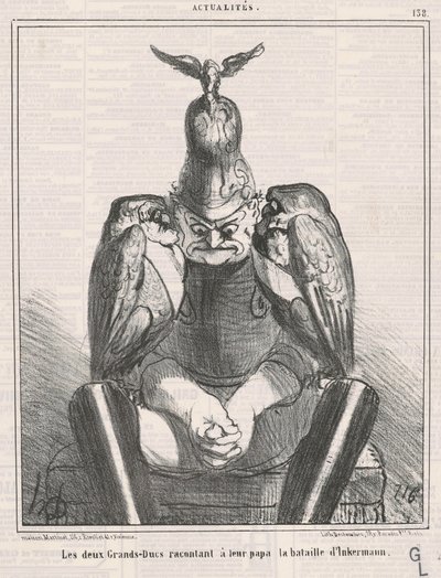 2 人の大公が語る ...Inkermann 作： Honoré Daumier