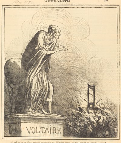 カラスの守備隊は慰めた... 作： Honoré Daumier