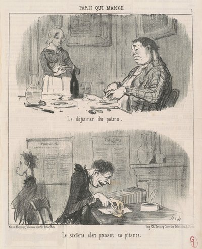 ボス6番店員のランチ… 作： Honoré Daumier