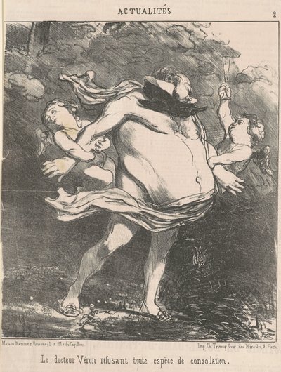 拒否するヴェロン博士...慰め 作： Honoré Daumier