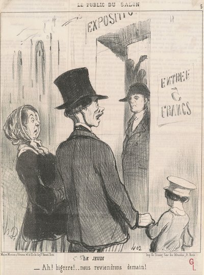 木曜日 作： Honoré Daumier