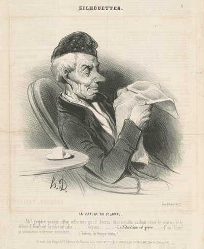 新聞を読む 作： Honoré Daumier
