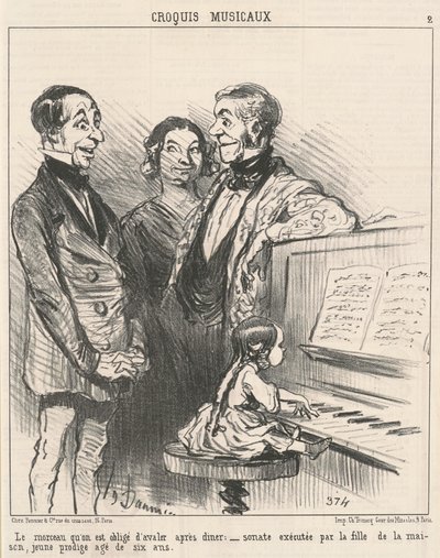 私たちが飲み込まなければならないピース... 作： Honoré Daumier