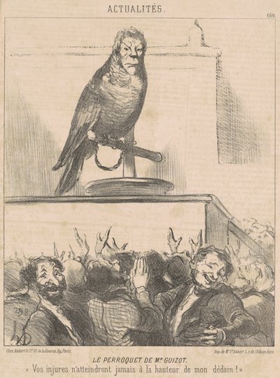M.ギゾーのオウム 作： Honoré Daumier