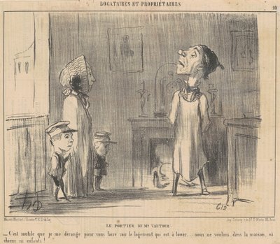 ミスター・ヴァルチャーのドアマン 作： Honoré Daumier
