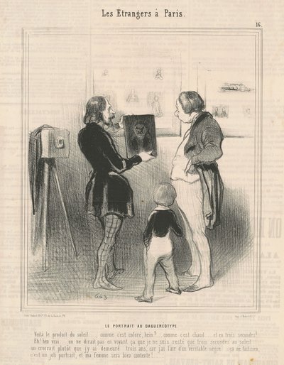 ダゲロタイプの肖像画 作： Honoré Daumier