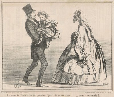 9月初旬のパリの街並み… 作： Honoré Daumier