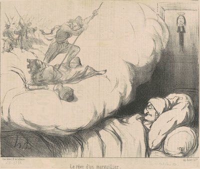 牧師の夢 作： Honoré Daumier