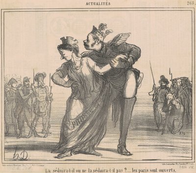 彼は彼を誘惑しますか？ 賭けはオープンです 作： Honoré Daumier