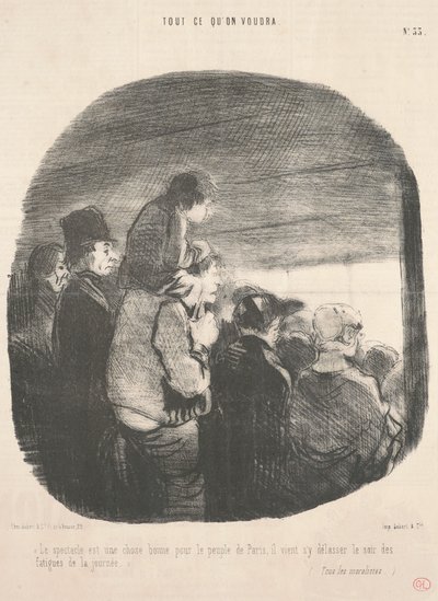 その光景はパリの人々にとって良いことです... 作： Honoré Daumier