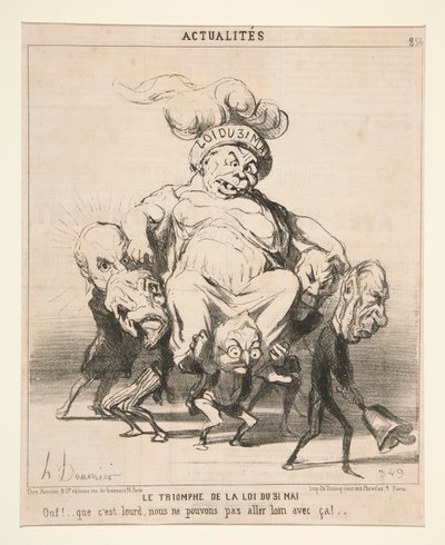 Actualites からの 5 月 31 日の法の勝利 作： Honoré Daumier