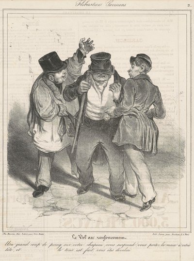休憩所での盗難 作： Honoré Daumier
