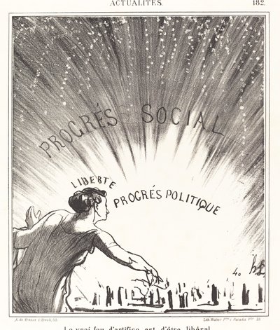 本当の花火はリベラルであること 作： Honoré Daumier