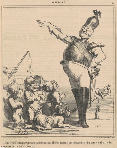 代理を受け取る皇帝ニコラス... 作： Honoré Daumier