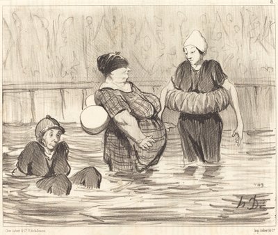 慎重な入浴者 作： Honoré Daumier