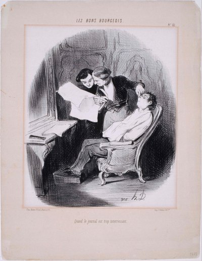 Les BonsBourgeois-新聞が面白すぎるとき 作： Honoré Daumier