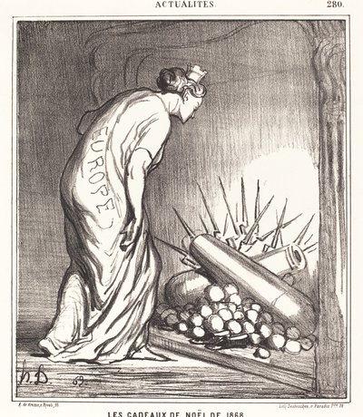1868年のクリスマスプレゼント 作： Honoré Daumier