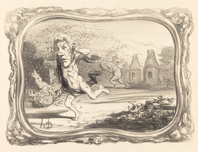 好奇心旺盛な処罰者 作： Honoré Daumier