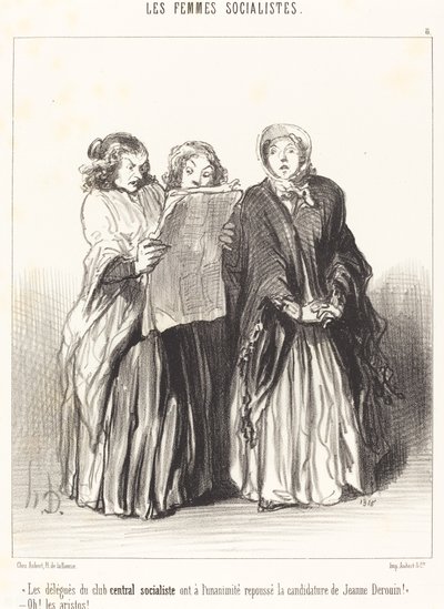 中央社会主義クラブの代議員は拒否した... 作： Honoré Daumier