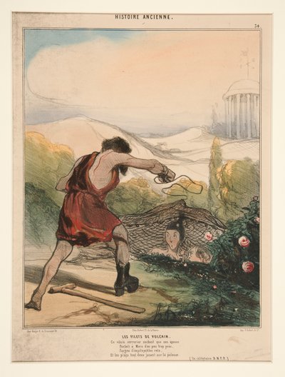 バルカン・ネッツ。 このいたずらな鍵屋は、彼の妻が 作： Honoré Daumier