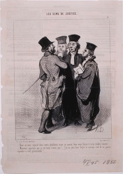 正義の人々-あなたはあなたの懇願で私を侮辱しました 作： Honoré Daumier
