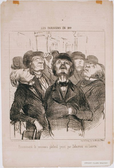 1852年のパリジャン-新しい天井の調査... Delacroix著 作： Honoré Daumier