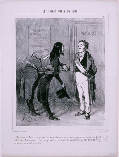 Les Philantropes duJour-市長さん…あなたの街を通り抜ける… 作： Honoré Daumier