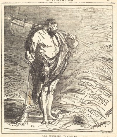 アウゲアスの厩舎 作： Honoré Daumier
