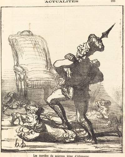 ドイツの新しい王位の歩み 作： Honoré Daumier