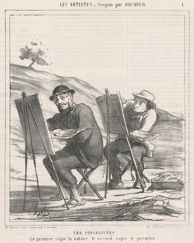 造園家。 最初のコピー自然 作： Honoré Daumier