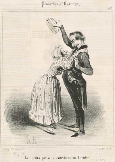 ささやかな贈り物は... 作： Honoré Daumier