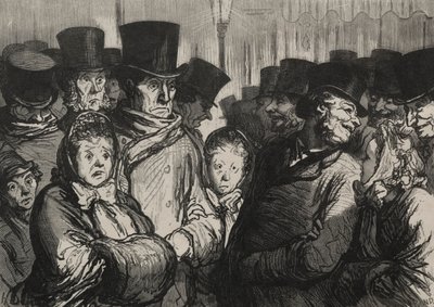 劇場：ドラマから生まれ、綱渡りから生まれる。 作： Honoré Daumier